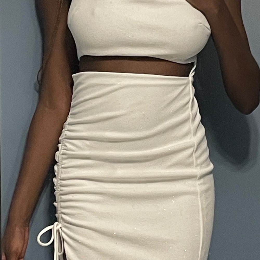 sparkly white party dress